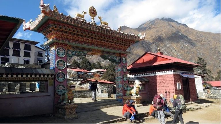 Entrance gate of Tengboche Monastery