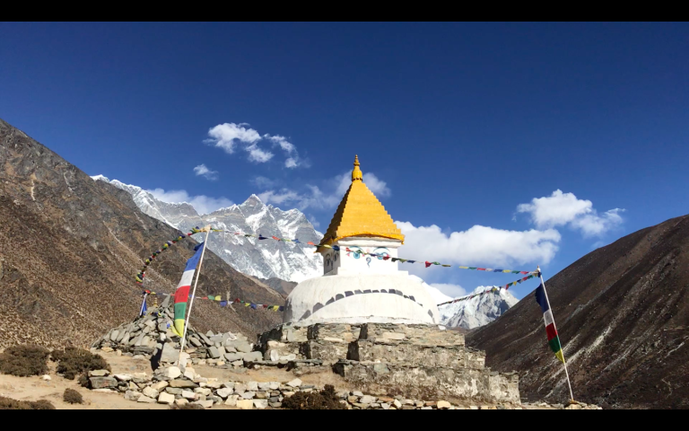 Reaching Dingboche Village