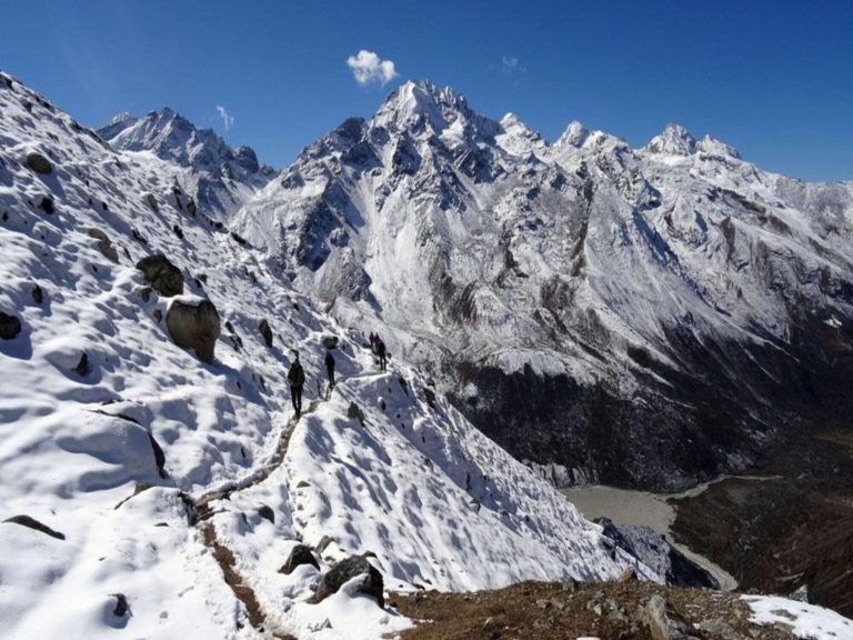 Ascending the Snowy Ridges of Ganja La Trail