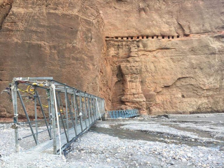 Crossing the Wild Kali Gandaki River on the Way to Tsaile