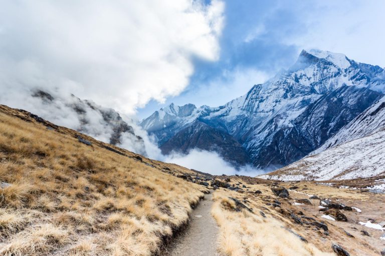 Entering the breathtTrail to Machhapuchare Base Camp