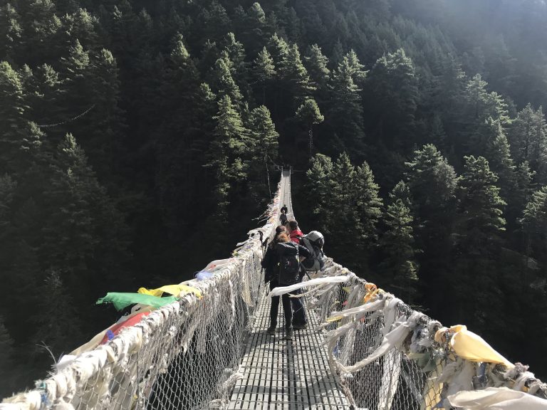 Iconic Suspension Bridge Near Monjo