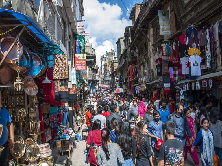 Experience the colorful streets of Kathmandu