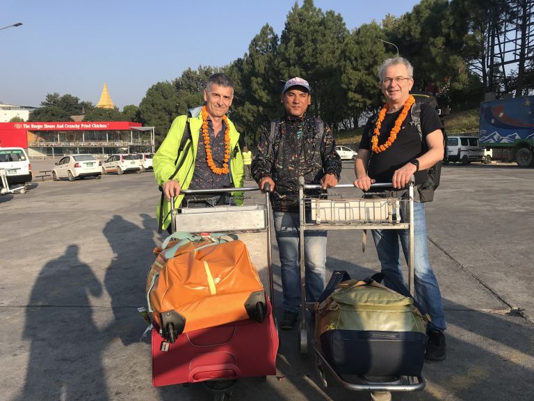 Arrival at Tribhuvan International Airport, Kathmandu