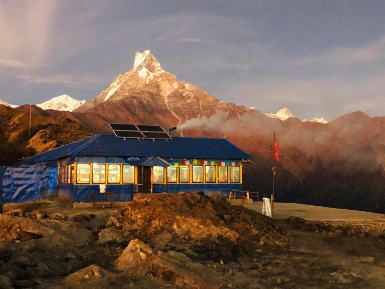 Sunset over Machhapuchhre (Fishtail) from Low Camp